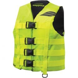 Fluo Yellow SLIPPERY 4-buckle life jacket