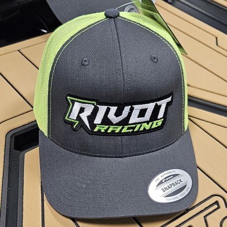 Casquette RIVOT Racing brodé Gris & Vert Fluo