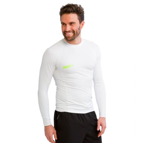 Lycra Homme Jobe Rash Guard à Manches Longues Blanche