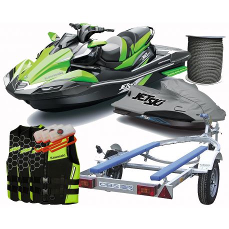 Jet ski Kawasaki Ultra 310LX-S de 2023 Pack Confort (pack remorque + gilet + bouts + lampe flash + housse de transport d'origine)