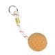 Floating keychain in the shape of a cork ball