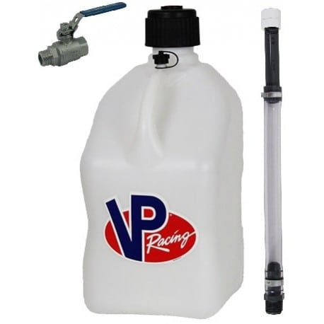 VP racing 20L White Square Can Can + pipes + valve