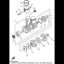 CRANKSHAFT - PISTON pour Yamaha 1995 WaveRunner WAVE RUNNER VXR 650 (WRB650T) 1995