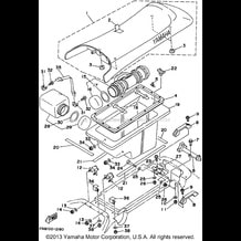 SEAT - UNDER LOCKER pour Yamaha 1995 WaveRunner WAVE RUNNER VXR 650 (WRB650T) 1995