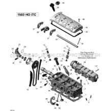 01- Cylinder Head pour Seadoo 2014 RXT 260 & RS, 2014