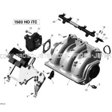 02- Air Intake Manifold And Throttle Body 1 pour Seadoo 2014 RXT 260 & RS, 2014