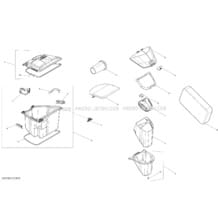 09- Storage Compartments _44S1410 pour Seadoo 2014 RXT 260 & RS, 2014