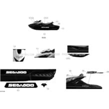 09- Decals _29S1410b pour Seadoo 2014 RXT 260 & RS, 2014