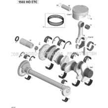 01- Crankshaft, Pistons And Balance Shaft 1 pour Seadoo 2013 RXP-X 260 & RS, 2013