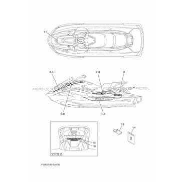 Jet Ski Yamaha SVHO FC1800U 2019 2019 WaveRunner Microfiches