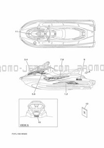 GRAPHIQUE pour Yamaha 2021 EX1050B-W