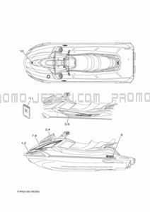 GRAPHIQUE pour Yamaha 2021 WaveRunner VX1050C-W