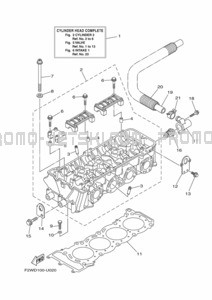 CYLINDER 2 pour Yamaha 2021 WaveRunner FB1800A