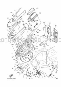 ENGINE HATCH 2 pour Yamaha 2021 FB1800A