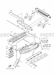 HULL & DECK 2 pour Yamaha 2021 WaveRunner FB1800A