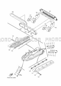 HULL & DECK 2 pour Yamaha 2021 WaveRunner FB1800