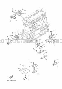 ENGINE MOUNT pour Yamaha 2021 WaveRunner FC1800B