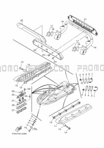 HULL & DECK 2 pour Yamaha 2021 WaveRunner FC1800B