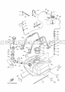 FUEL TANK pour Yamaha 2021 FC1800B