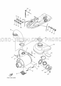 EXHAUST 3 pour Yamaha 2021 FC1800B