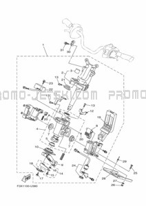 STEERING 2 pour Yamaha 2021 WaveRunner FC1800B