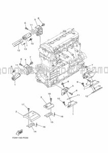 ENGINE MOUNT pour Yamaha 2021 GP1800B-W