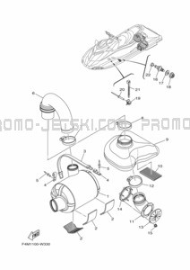 EXHAUST 3 pour Yamaha 2021 GP1800B-W