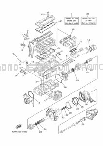 REPAIR KIT 1 pour Yamaha 2021 GP1800B-W