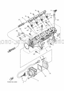 INTAKE 1 pour Yamaha 2021 WaveRunner GP1800D-W