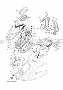 ENGINE HATCH 1 pour Yamaha 2021 WaveRunner GP1800D-W