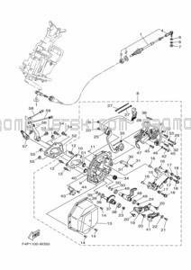 CONTROL CABLE pour Yamaha 2021 WaveRunner GP1800D-W