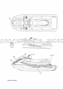 GRAPHICS pour Yamaha 2021 GP1800D-W