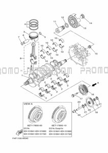 CRANKSHAFT & PISTON pour Yamaha 2021 GP1800A