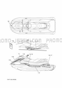 GRAPHICS pour Yamaha 2021 GP1800A