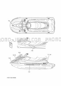 GRAPHICS pour Yamaha 2021 VX1800A-W