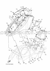 ENGINE HATCH 1 pour Yamaha 2022 EX1050A-X