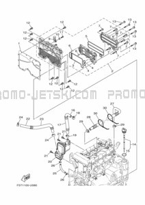 RADIATEUR A HUILE pour Yamaha 2022 EX1050D-X