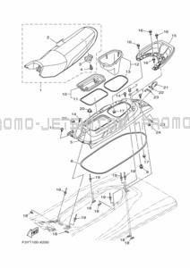 SEAT & UNDER LOCKER pour Yamaha 2022 EX1050D-X