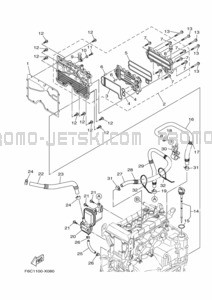 RADIATEUR A HUILE pour Yamaha 2022 JB1050-X