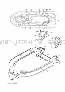 GUNWALE & MAT pour Yamaha 2022 JB1050-X