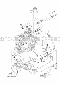 EXHAUST 2 pour Yamaha 2022 WaveRunner SJ1050