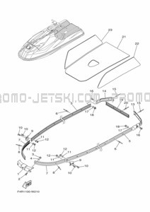 GUNWALE & MAT pour Yamaha 2022 WaveRunner SJ1050