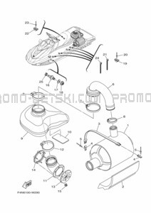 EXHAUST 3 pour Yamaha 2022 WaveRunner VX1050F