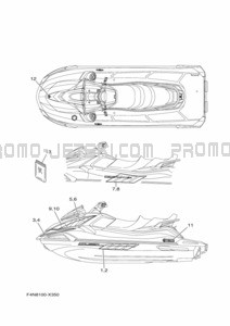 GRAPHIQUE pour Yamaha 2022 WaveRunner VX1050B-X