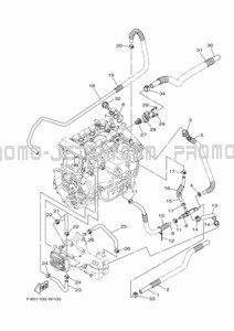 EXHAUST 2 pour Yamaha 2022 WaveRunner VX1050D-X