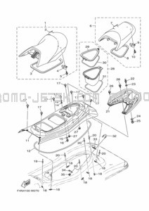 SEAT & UNDER LOCKER pour Yamaha 2022 WaveRunner VX1050D-X