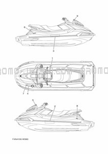 IMPORTANT LABELS pour Yamaha 2022 VX1050E-X