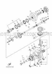 VILEBREQUIN & PISTON pour Yamaha 2022 WaveRunner VX1050G-X