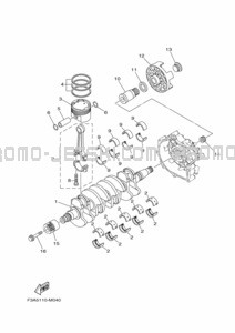 CRANKSHAFT & PISTON pour Yamaha 2022 FX1800F-X