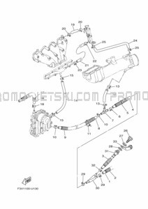 EXHAUST 2 pour Yamaha 2022 WaveRunner FX1800F-X